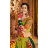 Green Viscose Cotton Embroidery Work Plus Size Navratri Chaniya Choli -159099186
