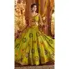 Green Viscose Cotton Embroidery Work Plus Size Navratri Chaniya Choli -159099186