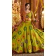 Green Viscose Cotton Embroidery Work Navratri Chaniya Choli -159099186