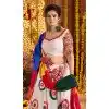 White Viscose Cotton Embroidery Work Plus Size Navratri Chaniya Choli -159099189