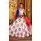 White Viscose Cotton Embroidery Work Navratri Chaniya Choli -159099189