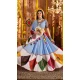 Sky Blue Viscose Cotton Designer Embroidery Work Navratri Chaniya Choli