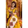 Mustard Viscose Cotton Designer Embroidery Work Plus Size Navratri Chaniya Choli