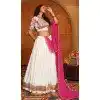 Women Printed Navratri Chaniya Choli Crepe Embroidery Plus Size