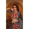 Women Navratri Chaniya Choli Black Embroidery Printed Plus Size