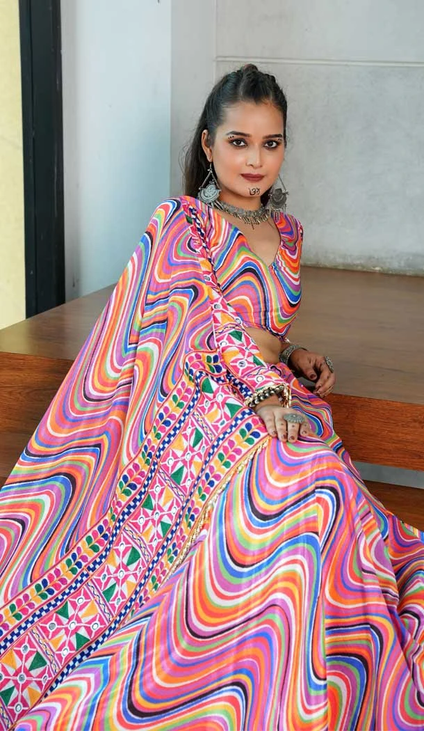 Women Chinnon Navratri Chaniya Choli Multy Printed - 159719585
