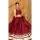 Women Silk Lace Work Navratri Chaniya Choli Maroon - 159719586