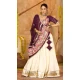 Women Off White Crepe Navratri Chaniya Choli Embroidery - 159719587