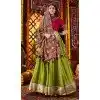 Women Silk Green Designer Embroidery Work Navratri Chaniya Choli Plus Size