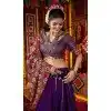 Women Silk Navratri Chaniya Choli Purple Designer Embroidery Work Plus Size