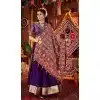 Women Silk Navratri Chaniya Choli Purple Designer Embroidery Work Plus Size