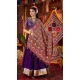 Women Silk Navratri Chaniya Choli Purple Designer Embroidery Work - 160029775