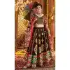 Women Printed Organic Cotton Red Jacquard Patch Plus Size