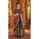 Women Maroon Jacquard Patch Organic Cotton Embroidery Work - 160099834