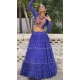Women Blue Faux Georgette Navratri Chaniya Choli Kutchi Gamthi Embroidery Work - 160361016