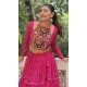 Women Bandhej Printed Faux Georgette Kutchi Gamthi Embroidery Work Pink - 160361017
