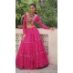 Women Bandhej Printed Faux Georgette Kutchi Gamthi Embroidery Work Pink - 160361017