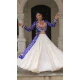Women Navratri Lehenga Suit Faux Georgette Blue Bandhani Printed - 160471087