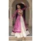 Women Bandhani Printed Wine Faux Georgette Navratri Lehenga Suit - 160471090