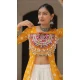 Women Faux Georgette Bandhani Printed Navratri Lehenga Suit Yellow - 160471091