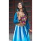 Women Pedding Color Blue Navratri Chaniya Choli Kutchi Gamthi Work - 160481094