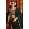 Women Viscose Cotton Designer Embroidery Work Green Navratri Chaniya Choli Plus Size