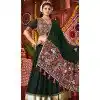Women Viscose Cotton Designer Embroidery Work Green Navratri Chaniya Choli Plus Size