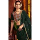 Women Viscose Cotton Designer Embroidery Work Green Navratri Chaniya Choli - 160501103