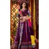 Women Designer Embroidery Work Purple Navratri Chaniya Choli Viscose Cotton Plus Size