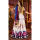 Women Gajji Silk Navratri Chaniya Choli Designer Embroidery Work White - 160571134