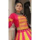 Women Navratri Chaniya Choli Gamthi Mirror Embroidery Work Roman Silk Pink - 160691194