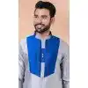 Grey Banarasi Silk Weaving Work Plus Size Mens Kurta Pajama - 12103205261