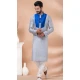 Grey Banarasi Silk Weaving Work Mens Kurta Pajama - 12103205261