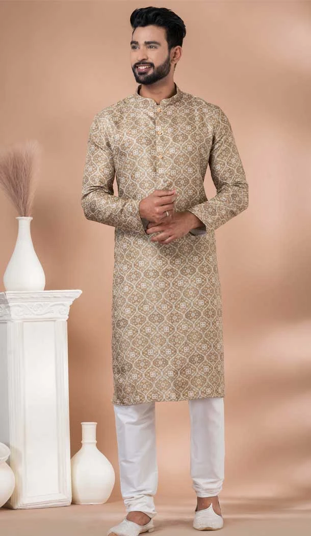Attractive Multi Color Cotton With Digital Print Mens Kurta Pajama - 12103205281