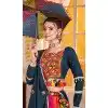 Women Navratri Chaniya Choli Viscose Cotton Designer Embroidery Work Teal Blue Plus Size