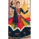 Women Navratri Chaniya Choli Viscose Cotton Designer Embroidery Work Teal Blue - 160811246