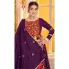 Women Navratri Chaniya Choli Designer Embroidery Work Purple Viscose Cotton Plus Size