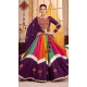 Women Navratri Chaniya Choli Designer Embroidery Work Purple Viscose Cotton - 160811247