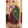 Women Viscose Cotton Designer Embroidery Work Navratri Chaniya Choli Maroon Plus Size