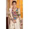 Women Navratri Chaniya Choli Designer Embroidery Work Off White Viscose Cotton Plus Size