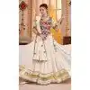Women Navratri Chaniya Choli Designer Embroidery Work Off White Viscose Cotton Plus Size