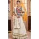 Women Navratri Chaniya Choli Designer Embroidery Work Off White Viscose Cotton - 160811250