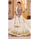 Women Navratri Chaniya Choli Designer Embroidery Work Off White Viscose Cotton - 160811250