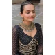 Women Lahariya Printed Gota Patti Lace Work Navratri Chaniya Choli Black - 160841259