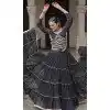 Women Lahariya Printed Gota Patti Lace Work Navratri Chaniya Choli Black Plus Size