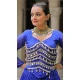 Women Blue Gota Patti Lace Work Lahariya Printed Navratri Chaniya Choli - 160841260