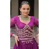 Women Lahariya Printed Faux Georgette Gota Patti Lace Work Navratri Chaniya Choli Plus Size