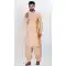 Viscose Plain Mens Pathani Kurta With Pajama In Chiku - 12124205521