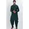 Viscose Plain Mens Pathani Kurta With Pajama In Rama - 12124205522