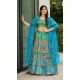 Women Silk Navratri Chaniya Choli Designer Digital Printed Sea Green - 160851264